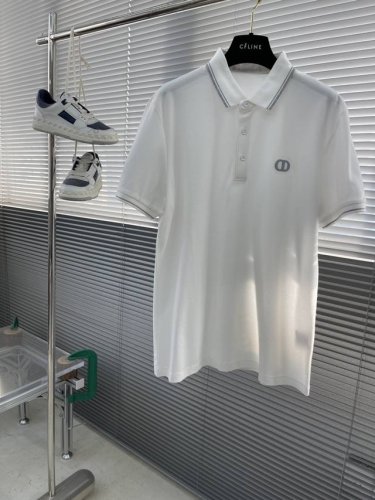 dio 25Ss春夏新款网眼珠地棉布翻领短Tee，男士经典Cd标识刺绣商务休闲短袖Polo衫！贸易公司渠道稀出，同步官网发售！D家全新一季高端重磅级臻品，属于明