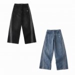 1081 白底图 Adidas Originals Adicolor经典 蛇年限定 阔腿条纹运动牛仔裤 女款 原版购入，拆解原版打色定做！原版面料！ 原版拆解