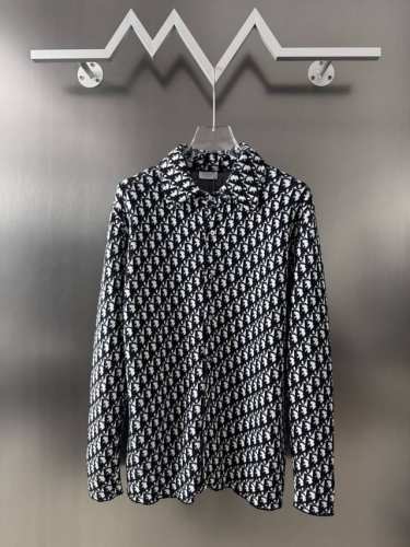 Dior 迪奥经典Oblique老花图案针织衬衫 男女同款 码数：S M L Xl
