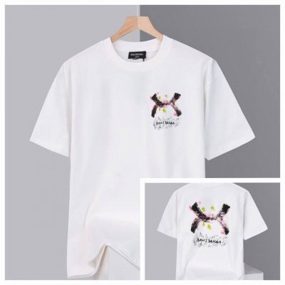 顶级版本 巴黎世家Balenciag 2025Ss春夏季 新款 Blcg前后Logo涂鸦印花 短袖T恤男女同款！ “Aga 巴黎世家 经典Logo 英文字母帽子