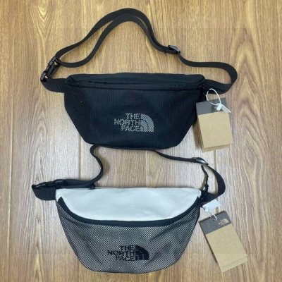 the North Face Tnf北面镂空网眼运动旅游休闲腰包胸包单肩包斜挎包 颜色：黑色 白色 尺寸：34X21X10 Cm 757