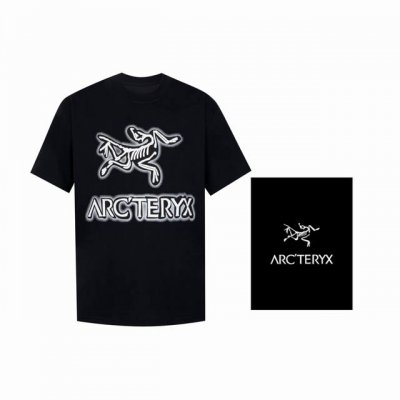 Ayc Teryx 始祖鸟] Fw短袖T恤 小鸟字母Logo拉浆立体印花 高端32S双纱280克面料 重磅面料 定制拉架罗纹同缸同染 三标齐全 男女同款 颜色：