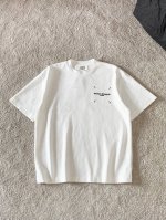 p 220 -春夏新款 Martin Mariela Mm6 马吉拉 25Ss 烫钻Logo印花立体烧花重磅短袖T恤，重磅双面棉搭配2*2索罗娜罗纹 布面干净