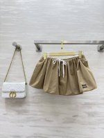 Miumi2Ss卡其色抽绳半裙 高品质定制 现货首发Size S M L