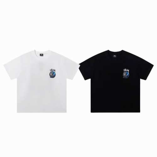 100包邮 stussy X Born Raised 斯图西联名款25Ss 黑八台球印花 圆领短袖T恤-市场最高品质 color：白色 黑色 size：S M
