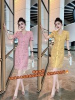 连衣裙 图片色 2025新款上新V领重工水溶花镂空收腰显瘦显高连衣裙 超仙超美~ 精致迷人 优雅 高贵大气 大爱的一款 S码胸围90腰围82肩宽36裙长90