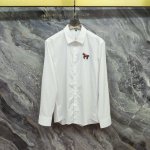 爱马仕 Hermes 2025春夏新款长袖 衬衫 衬衣 高端版本 专柜定制面料 透气舒适度高 细节无可挑剔 品牌元素设计理念 体现高品质 手感细腻柔软 呈现休闲