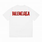 款号-D18 重磅面料280克Balenciaga巴黎世家新款背后红色字母经典款印花短袖 从面料到辅料全部跟足Zp 进口松井公司浆料印花绝不开裂 三标齐全 防潮