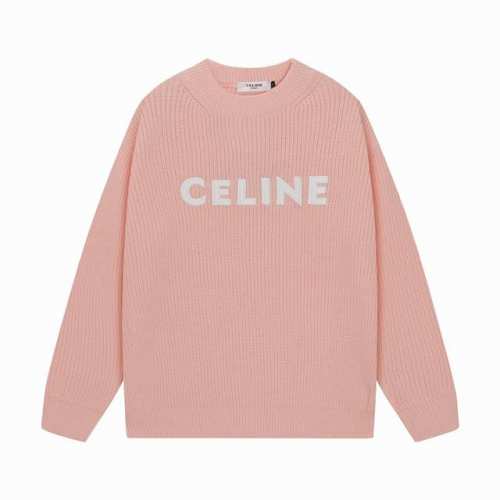 celine塞琳经典绣标字母圆领羊毛毛衣 颜色 粉色 码数 S M L Xl Xxl