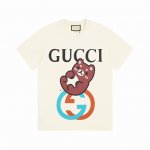 Gc511 Gucci 古驰 Ss 红绿条纹印花短袖 -采用双纱纯棉260G，面料颜色定制定染，不缩水不退色。手感舒服，质感超强全套辅料.潮男潮女必备经典落肩微