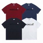 款号：M1021 Moncler 蒙口 官网同款印花图案 双纱纯棉短袖 - 260G双纱纯棉顶级面料 手感柔软 百分百纯棉独家出货 定染硫化黑无尘处理面料 -面