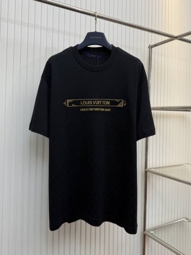 lv 路易25Ss金框刺绣圆领短袖T恤 Size：Xs S M L