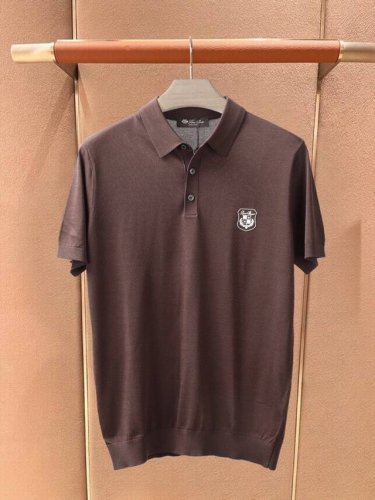 Loro piana 诺悠翩雅Lp Ss25 春夏男装短袖翻领T恤polo衫 lp超级爆款推荐 夏季新品男装系列爆款翻领针织衫 定织90%棉10%丝质地 年度最