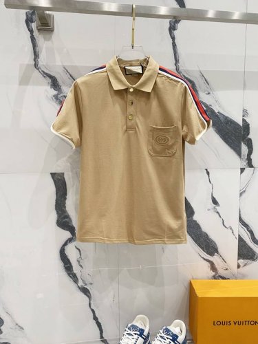 Gucci 古驰 翻领polo衫 口袋刺绣字母Logo红绿织带手袖 官方同步 商务首选 时尚个性 百搭潮流 纯原品质 原版面料 吊牌 领标 水洗麦 三标齐全 颜