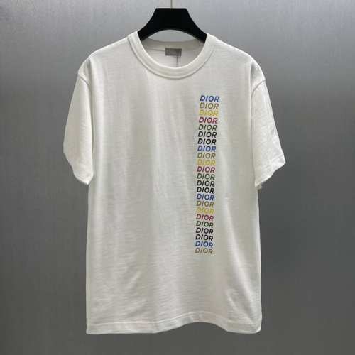 Dio* 24SS早春新款 CD斜字母印花短袖T恤 Size：S-XL 定制YB 320克竹节棉厚感全棉材质 面料挺阔有型 上身保暖舒适 饰以撞色字母印花图案