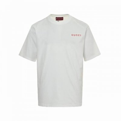 gucci 古驰 25Ss 粉色小标刺绣短袖 胸前小标高密立体刺绣Logo 原版1:1针织纯棉260克重面料 同色定制色织色染高密度螺纹 采用进口田岛高密度重工