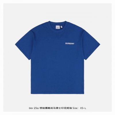 burberry 博柏利 25Ss 喷绘模糊战马骑士印花短袖 面料采用230克重精梳棉 定制32支1*1螺纹 成衣两遍水洗处理 面料舒适亲肤无异感 定制定染面料