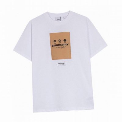 巴宝莉 Burberry 夏季新款 胸前徽标贴布圆领短袖T恤 高端品质采用定织定染高克重面料 洗水完高达280G纯棉面料 螺纹增加到2.7不变形 宽松Overs