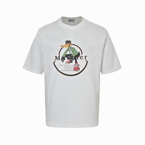 Moncler 蒙口 动画人物印花短袖 情侣款 采用260克双纱精梳纯棉，上身有型！倍有质感！ 印花采用特殊材料！数码直喷透气印花技术！牢度高，不开胶不脱落！手