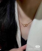 V金镀咪金 卡地亚经典Cnc双环带钻项链 高端定制看链牌看刻字，再看做工 原版复刻 进专柜无压力，德国进口 奢华 高大上 双面光版项链一比一 Logo牌 性价比