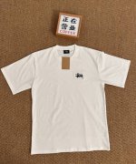 顶端刺绣品质Stussy 斯图西基础款短袖宽松男女同款情侣款 采用抗菌260克新疆长绒棉重磅面料 透气舒适 怎么洗都不起球透气轻柔的短袖 让您穿着舒适一整天 品