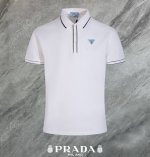 prada~普拉达 夏季新款高品质三标齐全翻领短袖polo衫，专柜定制面料 透气舒适度高，细节无可挑剔，品牌元素设计理念，体现高品质。手感细腻柔软！呈现休闲裁剪