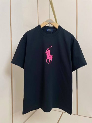 拉夫劳伦 pink pony 慈善限定款 今年主题硅胶粉色马标 休闲随意搭配 肩部通肩压条 280克纯棉面料舒适透气 黑白双色 男女同款 码数S-Xxl