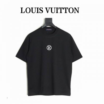louis Vuitton 路易威登 Lv 25Ss 硅胶圆标短袖T恤 面料采用定制240G 26支特滑双股精棉平纹高密无尘全棉布料 前幅高密度加厚 走线平整