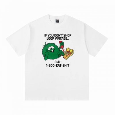 Vt2539 复古美式短袖T 颜色：白色 码数:S-Xl