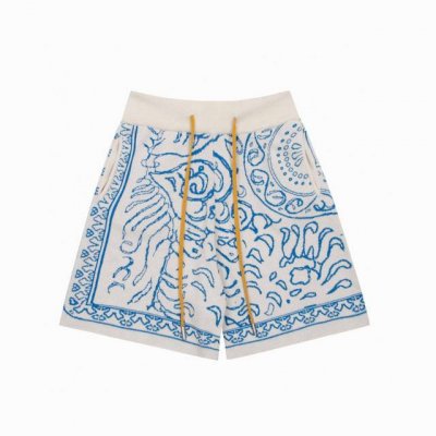顶级正确品质 区别市面 Rhude 2025Ss 男女同款 多瑙河蓝花纹针织短裤 你能找到的最强版本在这里 注意看！羊毛混纺版本 真正大牌美奢品质 区别市面只做
