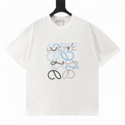 Loewe 罗意威 25Ss 不规则徽标Logo撞色刺绣短袖T恤 购入原版开模打造，全套定制辅料，所有细节完美还原 简约清新风格，彰显出高品格的气质， 采用26
