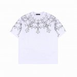 chrome Hearts 克罗心 25Ss 渐变斑驳十字架印花短袖 面料采用280克重精梳棉，定制32支1*1螺纹，成衣两遍水洗处理，面料舒适亲肤无异感，定制