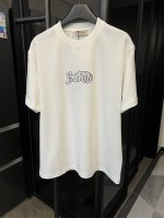 高版 Burberry 巴宝莉 25Ss 草体发泡字母印花短袖 白 重磅克重260G纯棉双纱面料 螺纹定织定染通肩拉条工艺增加衣物清洗寿命 触感舒适 品质上乘