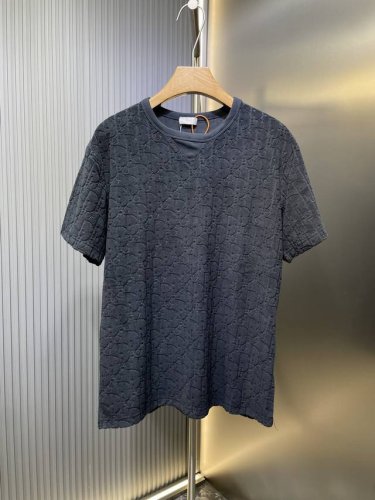 Dior 顶级复刻 满印毛巾布短袖 工艺说明：订织定染纯棉100%提花材质 Oblique老花图案面料 克重300G 定位图案 定位剪裁 每一件位置都一样 提花