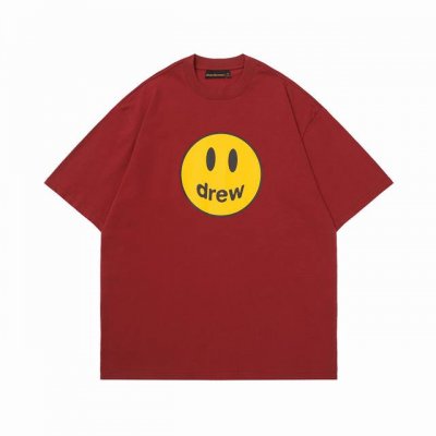 801Drew House笑脸T 22色 定织定染32支230克双纱棉面料 进口胶浆印花，领口纯棉螺纹定制，不易变形，可区别市场版本，开模定制新款吊牌 水洗标