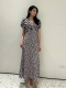 上新款 真丝03双绉Dvf印花V领连衣裙 图片色 S一Xl 4码