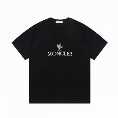 110 隔天到 Moncler 蒙口 小字母精工刺绣 Logo标识精致升级，灵感源自八十年代复古 原版面料 官方同款 短袖T恤 定制300克同缸染面料 手感非常