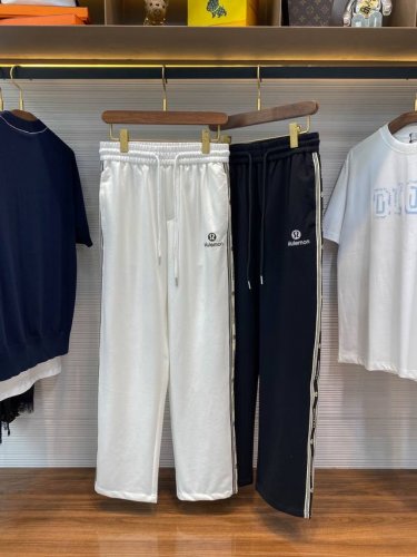 Lulu25Ss春夏新款空气层棉布抽绳休闲裤 男士立体发泡标识提花织带拼接直筒休闲长裤 贸易公司渠道稀出 领先官网发售 一款专为追求时尚与舒适并重的都市达人精心