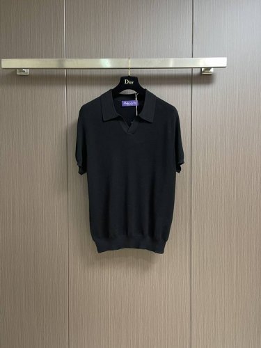 ralph Lauren Rl 拉夫紫标短袖polo衫 以16针精密横机织就的细腻肌理 还原经典蓝血奢品基因 甄选与原版同源的55 桑蚕丝 45 棉混纺纱线 让