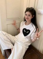 顶级品质 Cdg Play 川久保玲卡通爱心短袖T恤 2025夏季新款 三色齐发 这款真的太好看啦 显白又干净 款式超仙 区别往年Play的款式这款既不死板又白