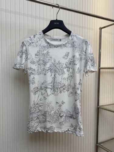dio迪奥25Ss素描丛林短袖T恤 女款 Size:S M L