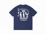 款号Hn775 高品质版本，区别通货 斯图西Stussy X patta 联名款 Ss24 背面字母印花图案宽松圆领短袖T恤 男女同款 -面料精选32支230克