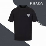 款号Sl108 prand普拉达喷绘字母Logo圆领短袖 印花 官网买的样衣回来打的板 原色原版1:1 市场发这么低不发这个价格p没办法 情侣同款 全套包装 三