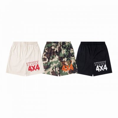 款号6843# 现货发售 Stussy斯图西 Ss25 4X4 Mesh Short 夏季系列 宽松网状面料健身运动短裤 男女同款 颜色：黑色 杏色 迷彩 码数