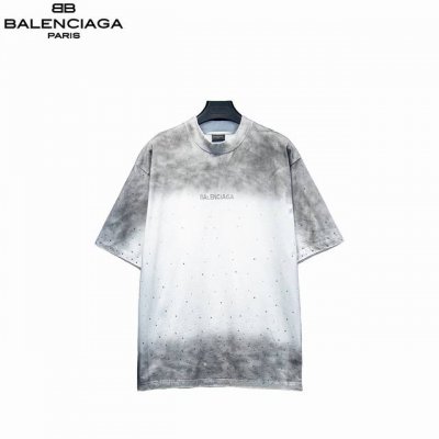 Balenciaga 巴黎世家 25Ss 水洗喷砂烫钻短袖 面料采用进口机器织造而成，布面纹路的独特性创造出完美的成衣效果 面料采用净布 克重 搭配320克1*