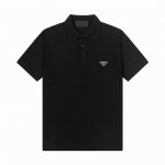 品牌 普拉达 prada 面料 纯棉丝光珠地 克重 230 颜色 黑色 白色 尺码 M-Xxl 原版定制1 1细节还原 三标Logo齐全 高端定制 这款珠地布短
