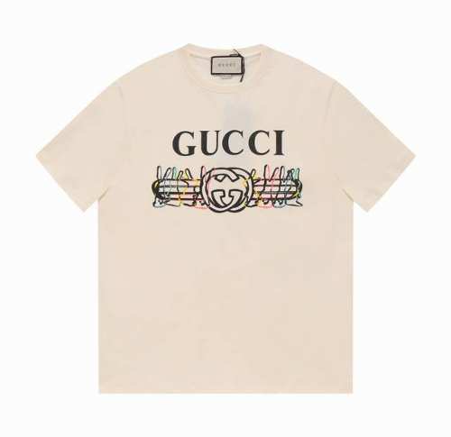 顶级版本.官网品质 Gucci古驰双环小彩母印花款，官方原版,定制32支双纱纯棉面料，克重260G，舒适透气不易变形，采用进口机器印花，精密网版，立体感好，原版