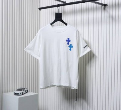 Chrome Hearts 克罗心 串标皮标短袖 采用直喷进口机器印花 五金辅料均开磨定制 正确配置 黑色2025克罗心正品包装 280克定制定染双纱棉 版型大