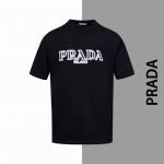 款号#Z124 普拉达喷墨硅胶字母圆领短袖 prada官网一致款式 面料 32支双纱280克纯棉面料 同缸同色织染螺纹 颜色一致 工艺 进口机器白墨热压喷墨硅胶