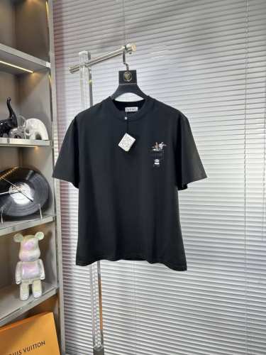Loew*罗意威 Ss25早春新款短袖T恤，冰潮棉系列越洗越柔软 官W1-1克重260 高版本 顶级图案Logo，帅气时尚，简约百搭款。不仅挺括，保持潮流的廓形